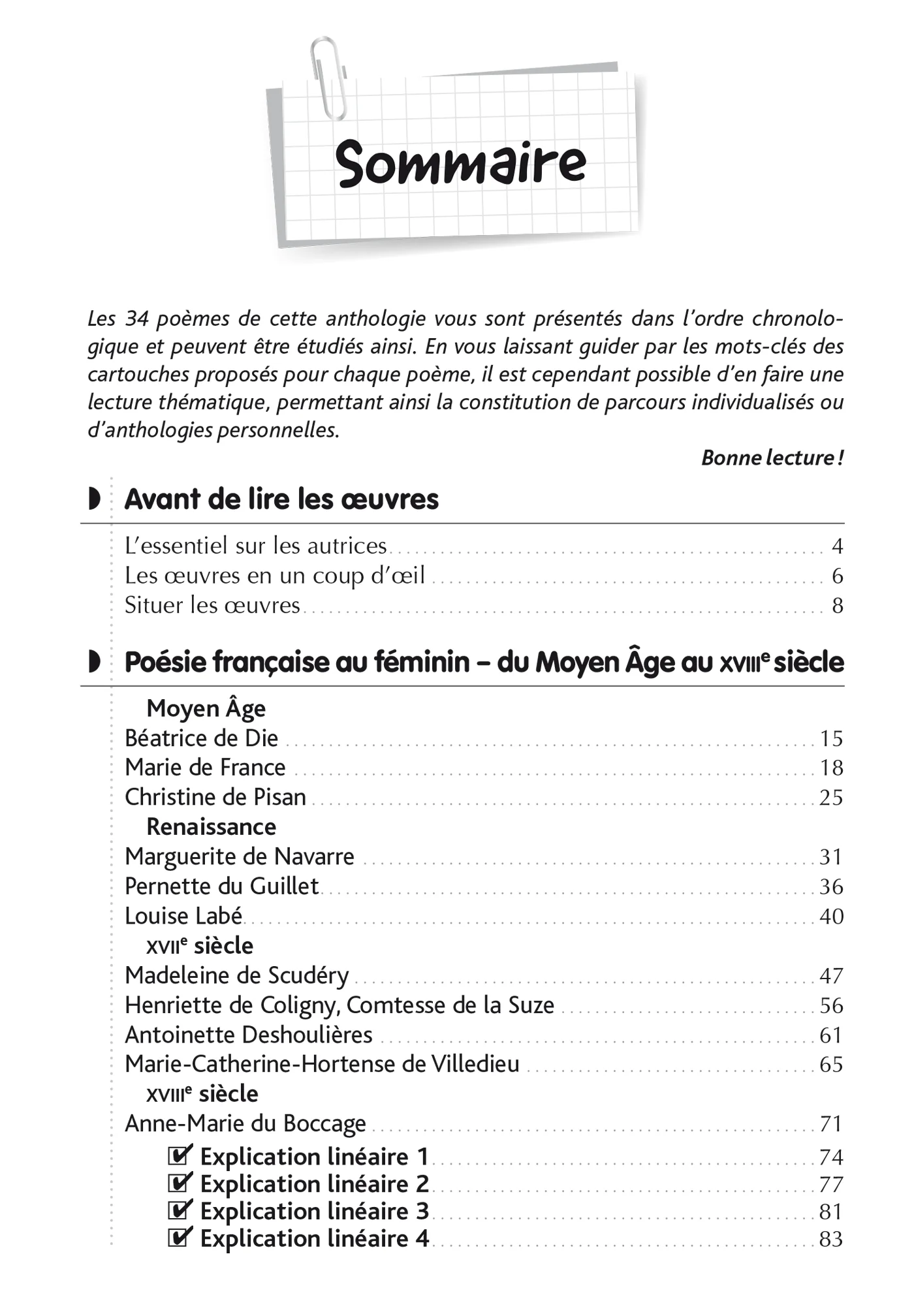 BiblioLycée - Poésie française au féminin du Moyen Âge au XVIIIe siècle - Image 16