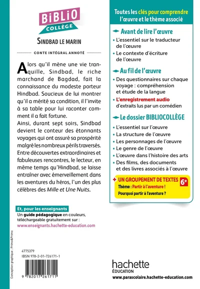 BiblioCollège, Sindbad le marin, Traduction Antoine Galland - Image 2