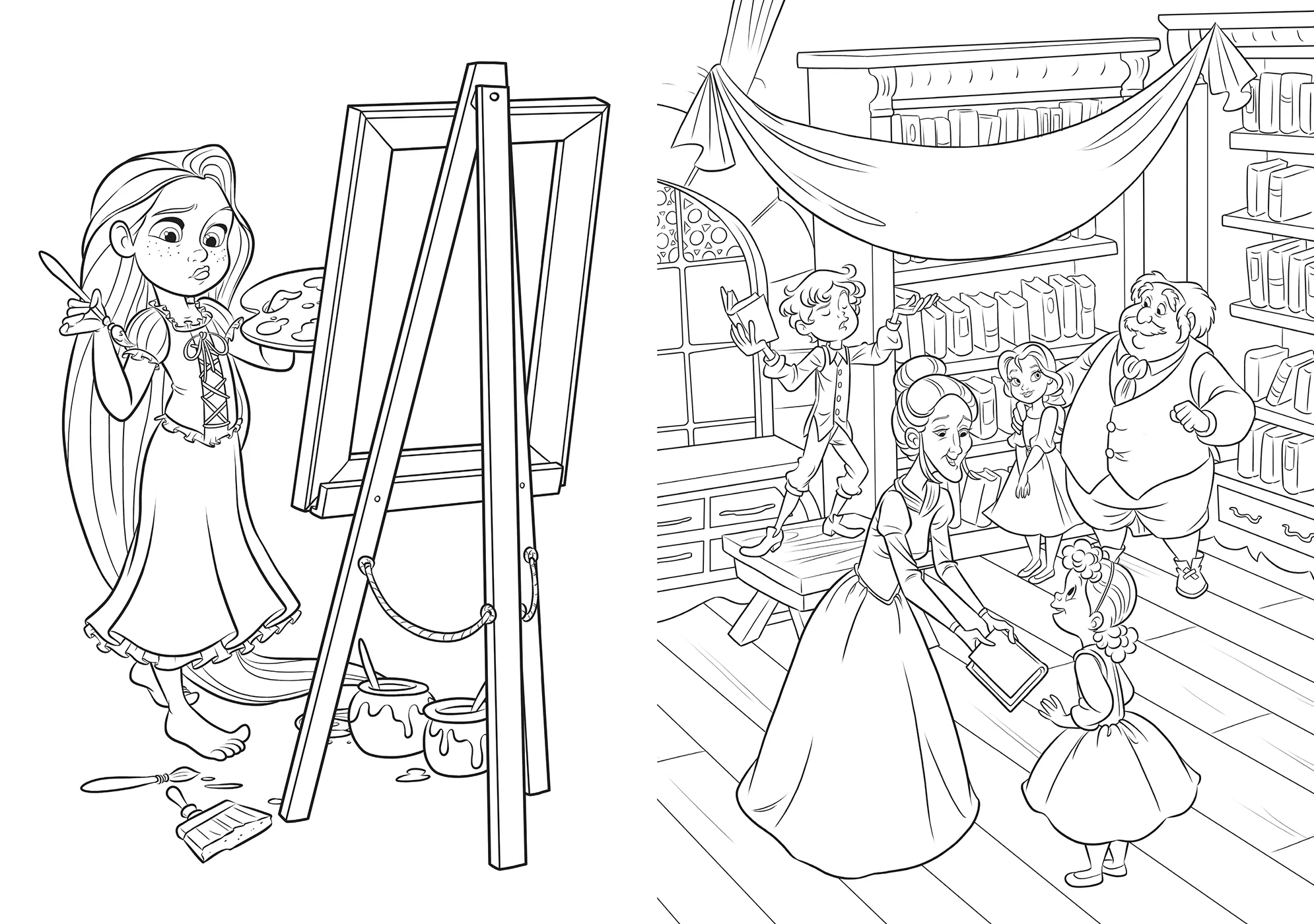 DISNEY PRINCESSES - Mes Coloriages avec stickers - Petites Princesses - Image 3