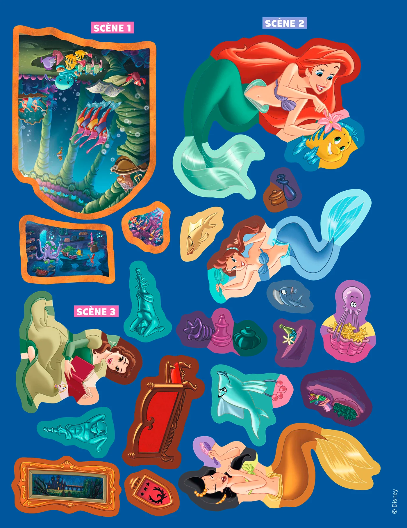 DISNEY PRINCESSES - Dans les châteaux de Princesses - Livre silhouetté avec stickers - Image 4