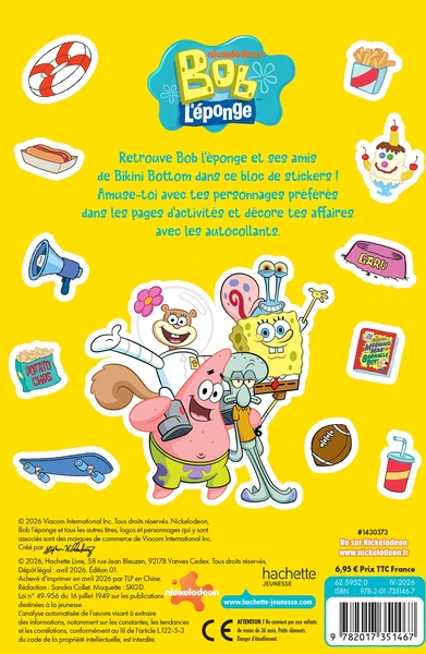 Bob l'éponge - Bloc de stickers et activités - Image 12