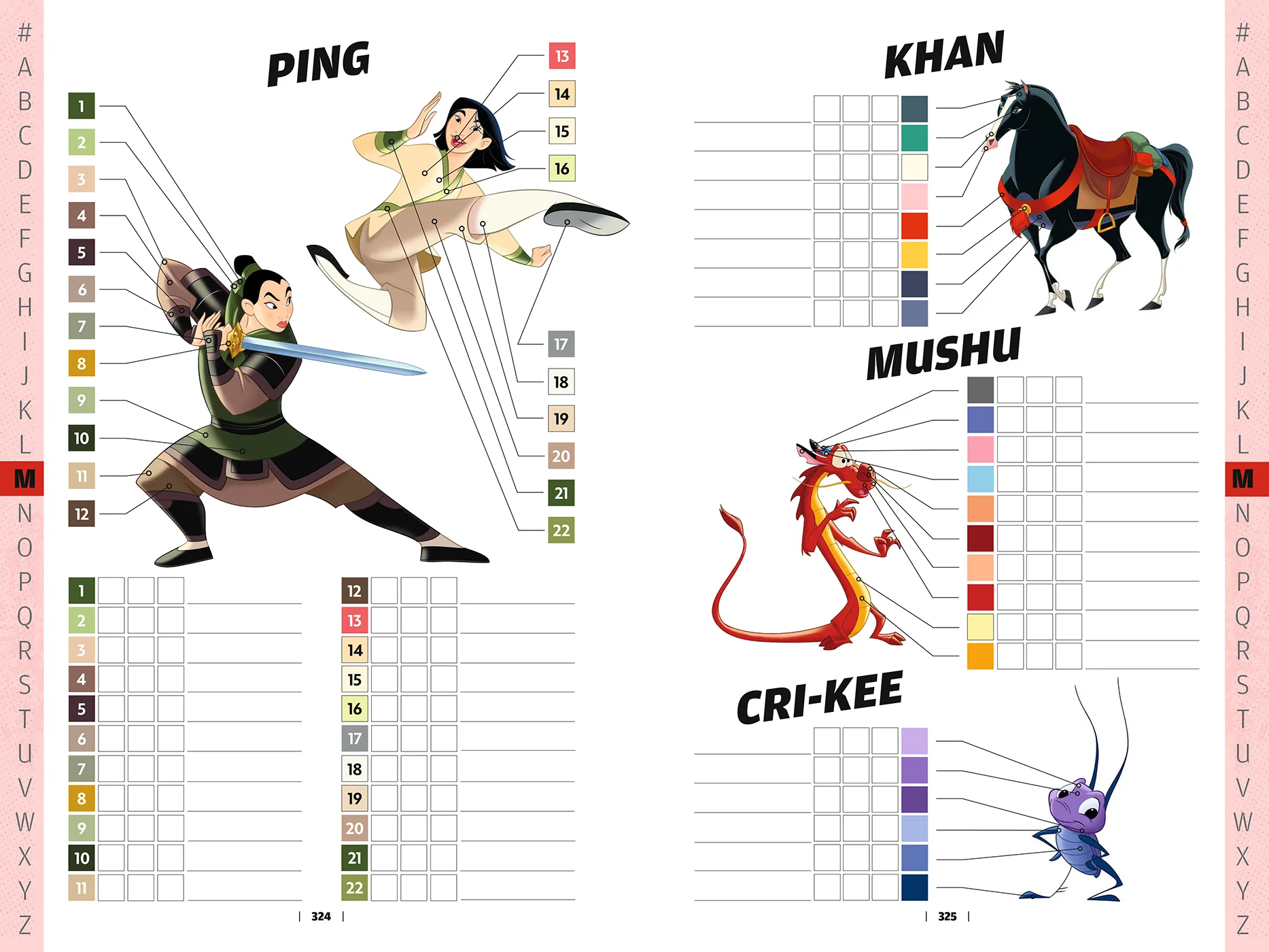 Coloriages mystères - Livre compagnon - Nuancier des personnages Disney - Image 19