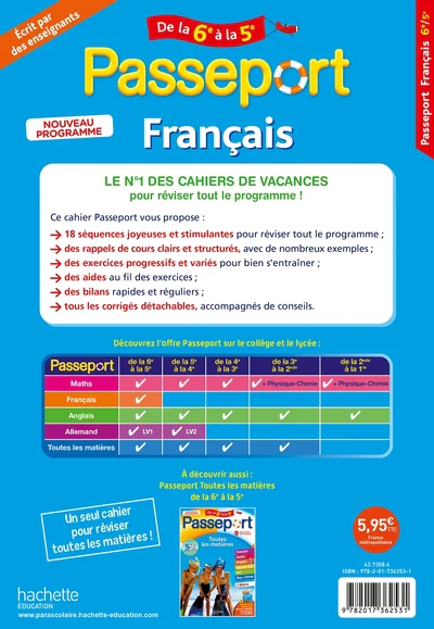 Passeport -Français de la 6e à la 5e - Cahier de vacances 2026 - Image 2