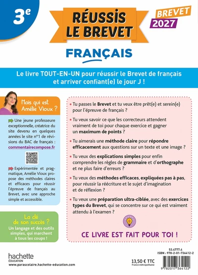 Réussis l'épreuve de français au Brevet 2027 avec Amélie Vioux - Image 2