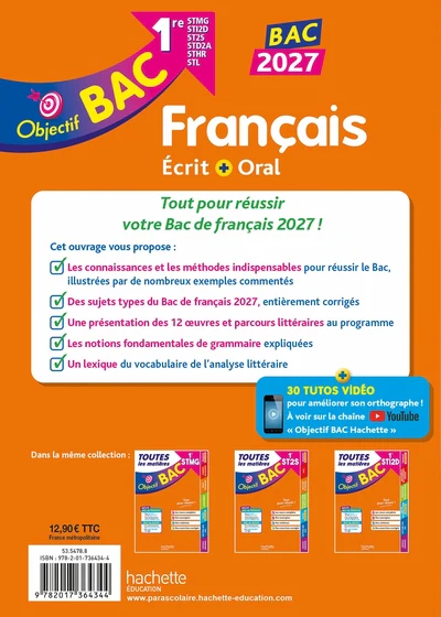 Objectif BAC 2027 Français écrit et oral 1res STMG - STI2D - ST2S - STL - STD2A - STHR - Image 21