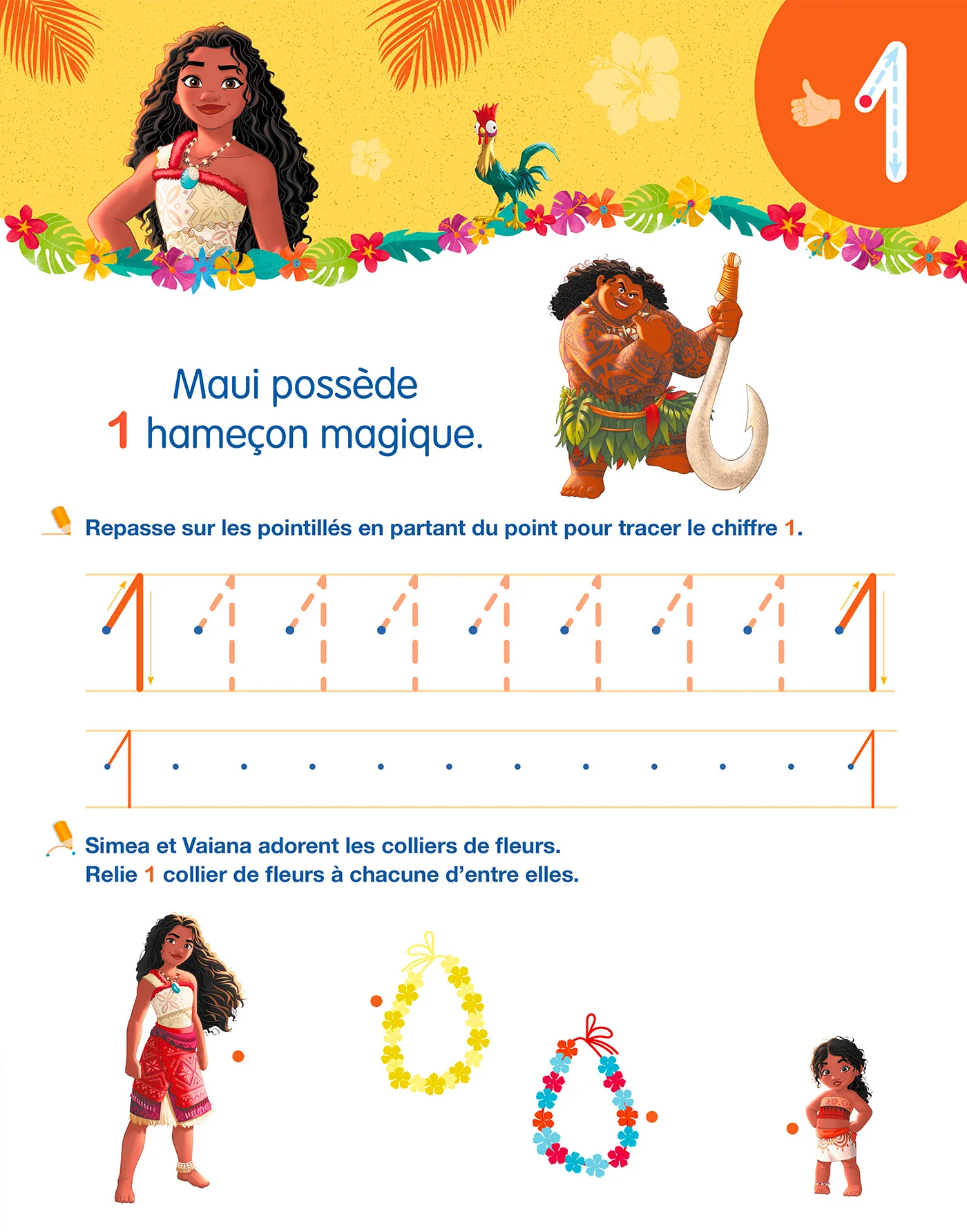 Disney - Vaiana 2  - Mon cahier effaçable - J'écris les nombres (3-6 ans) - Image 3