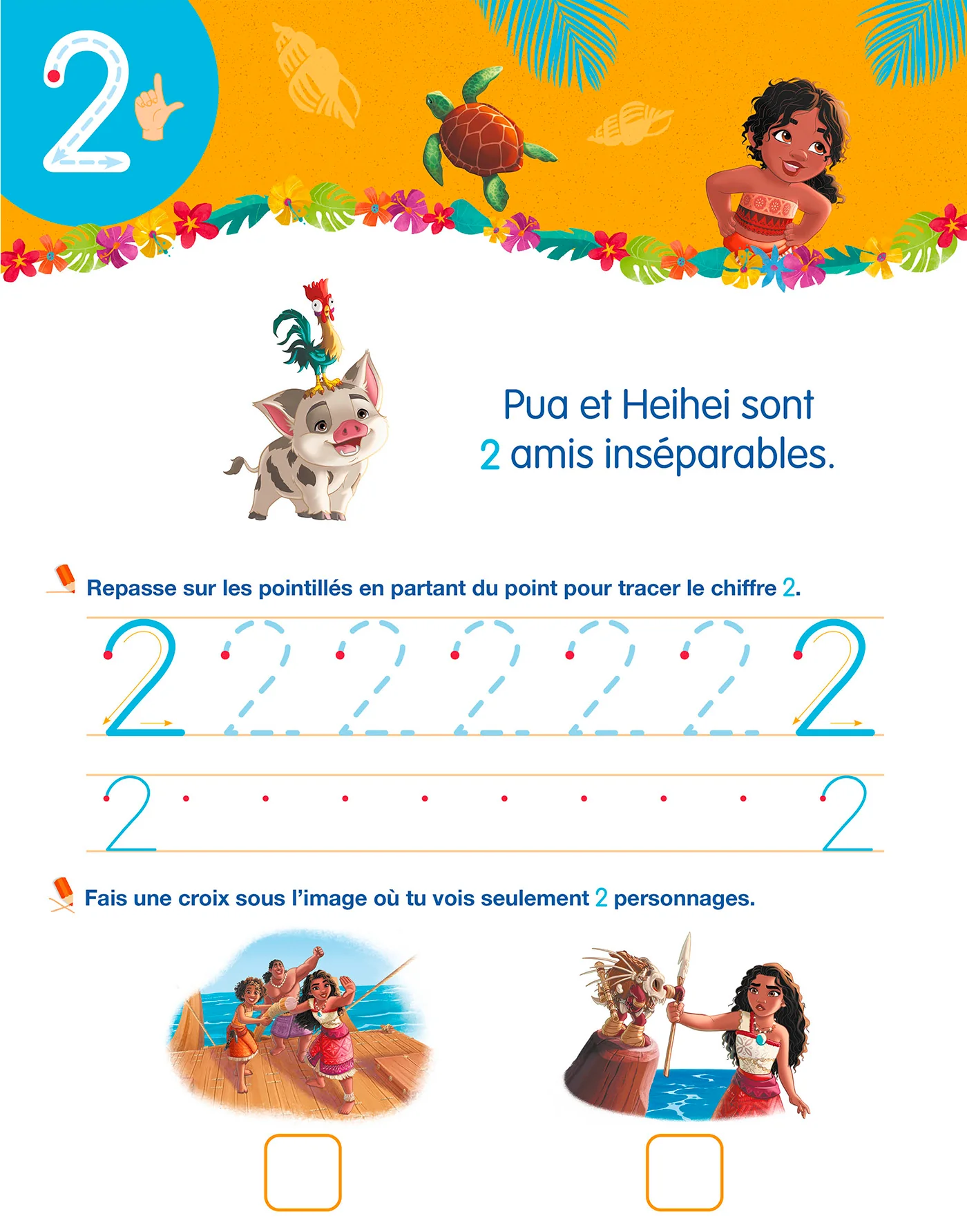 Disney - Vaiana 2  - Mon cahier effaçable - J'écris les nombres (3-6 ans) - Image 4