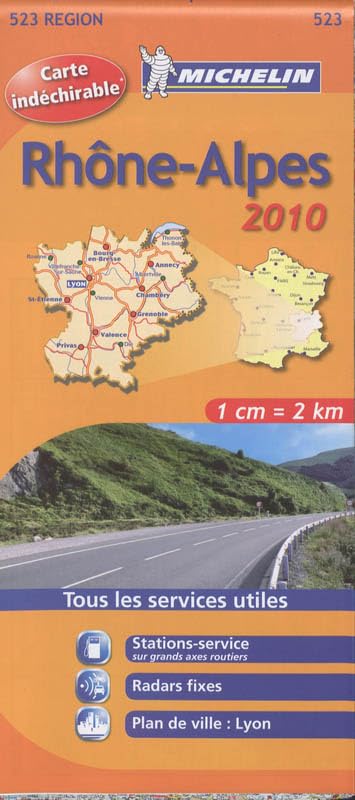 CARTE ROUTIERE RHONE ALPES HR 2010