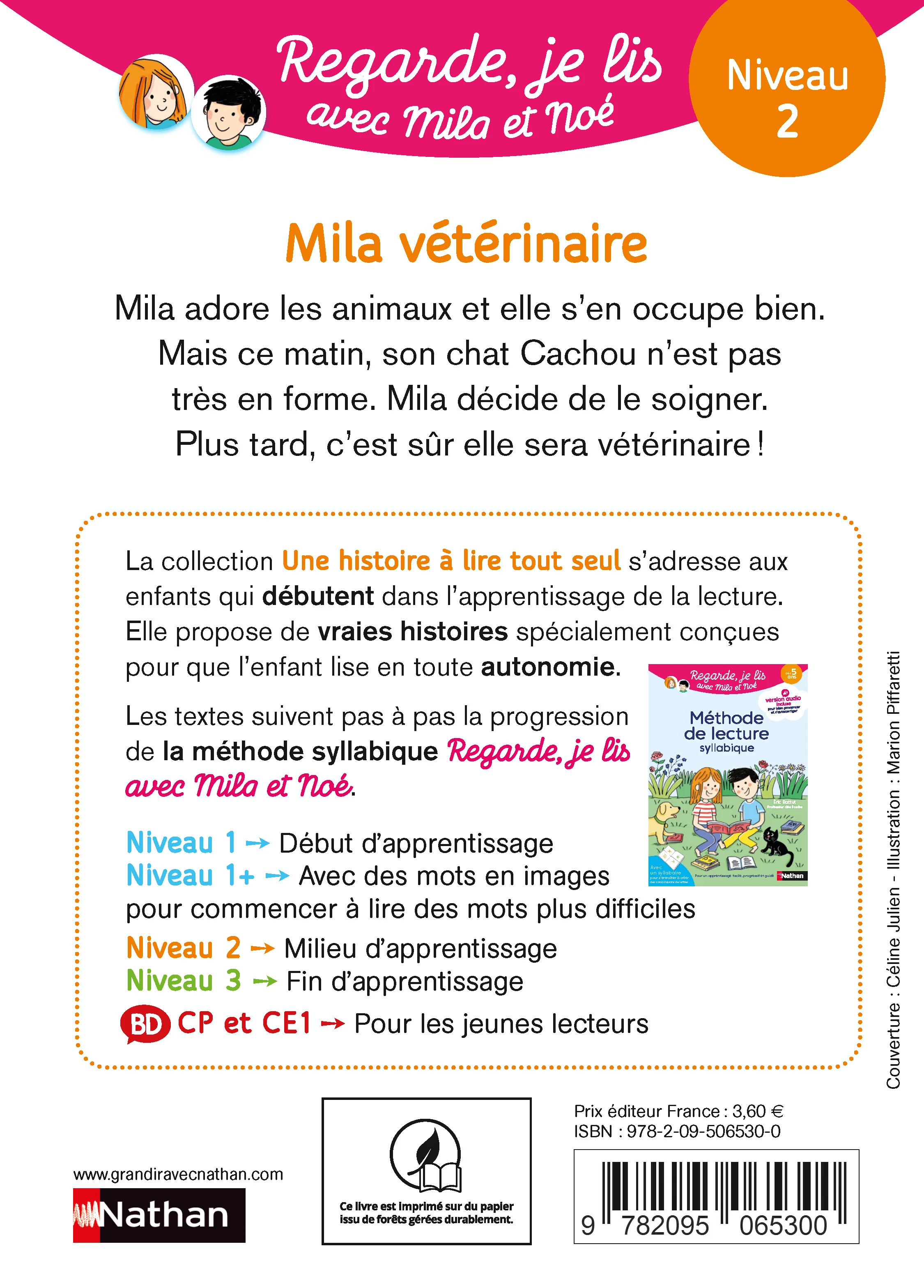 Regarde je lis ! Une histoire à lire tout seul - Mila vétérinaire niveau 2 - Image 2