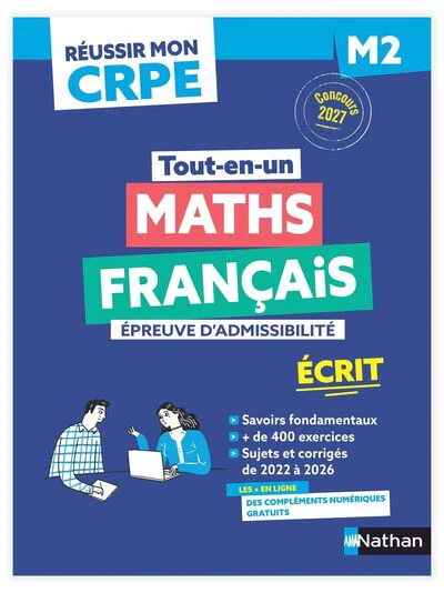 Réussir mon CRPE Maths Français 1e épreuve d'admissibilité écrit M2 2027 - Image 3