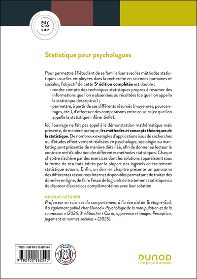 Statistique pour psychologues - 5e éd. - Image 4