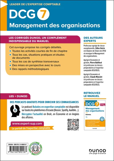 DCG 7 - Management des organisations - Corrigés - Réforme 2026-2027 - Image 2