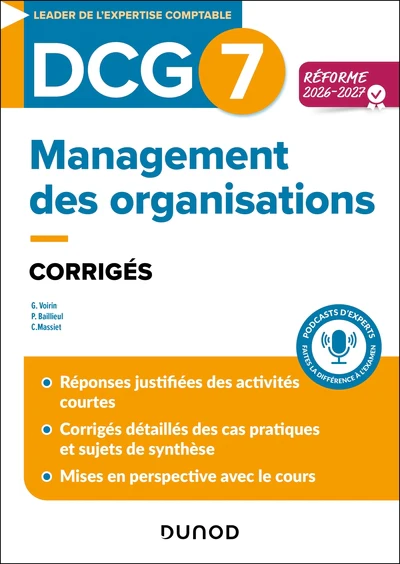 DCG 7 - Management des organisations - Corrigés - Réforme 2026-2027 - Image 3
