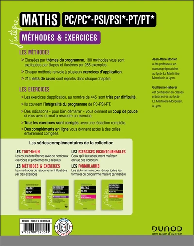 Maths Méthodes et Exercices PC/PC*-PSI/PSI*-PT/PT* - 5e éd. - Image 2