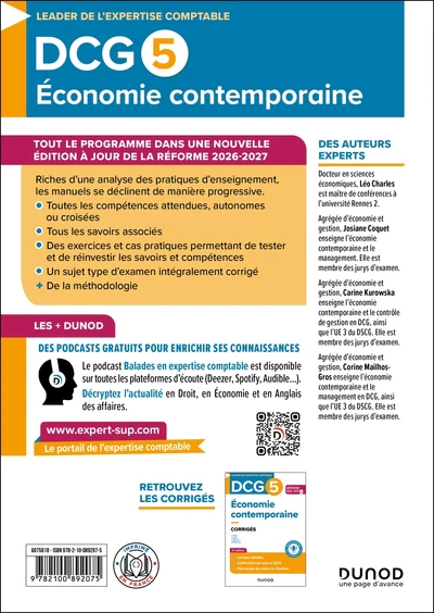 DCG 5 - Économie contemporaine - Manuel - Réforme 2026-2027 - Image 12