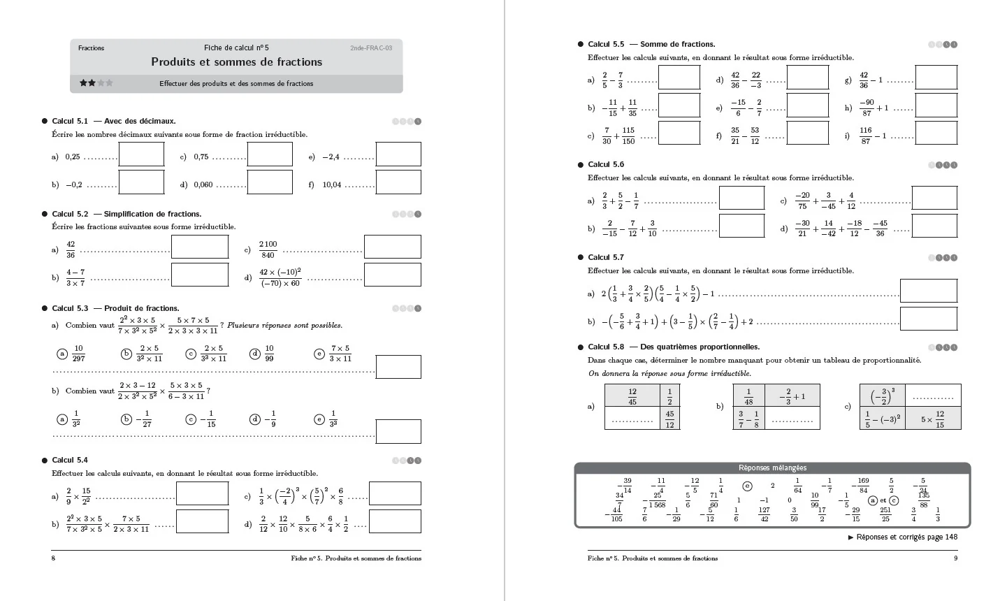 Cahier de calcul en maths Seconde - Image 14