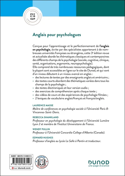 Anglais pour psychologues - 3e éd. - Image 4
