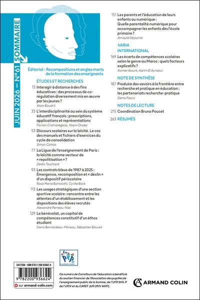 Carrefours de l'éducation n°61 (1/2026) - Image 6