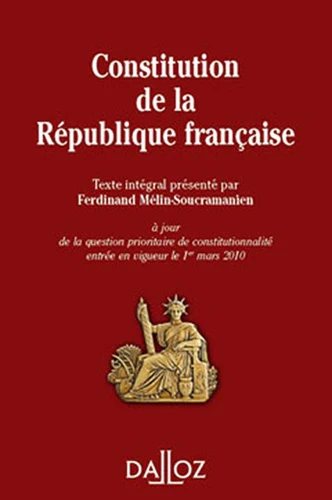 Constitution de la République française: Texte intégral de la Constitution de la Ve République à jour de la question prioritaire de constitutionnalité entrée en vigueur le 1er mars 2010 - Image 3