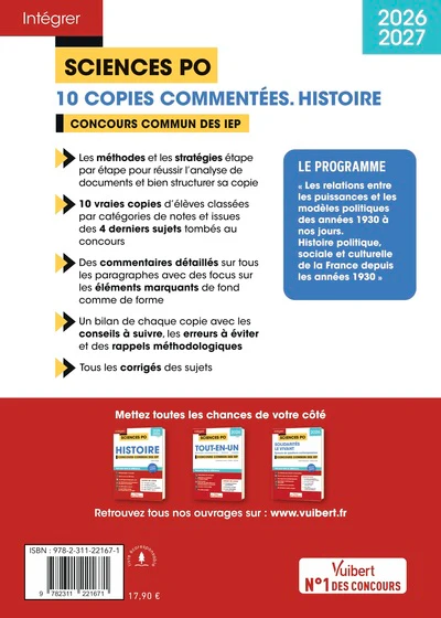 Sciences Po - 10 copies commentées d'histoire - Concours commun des IEP 2026-2027 - Image 8