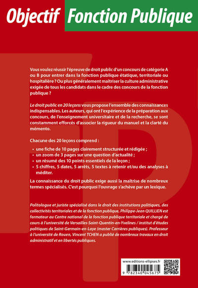 Le droit public en 20 leçons - 9e édition - Image 2
