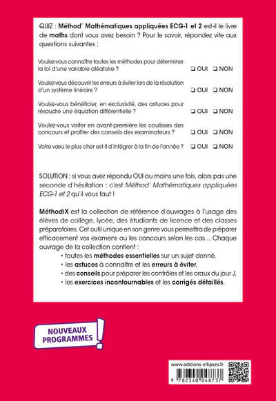 Mathématiques appliquées - ECG 1re et 2e années - Nouveaux programmes - Image 2