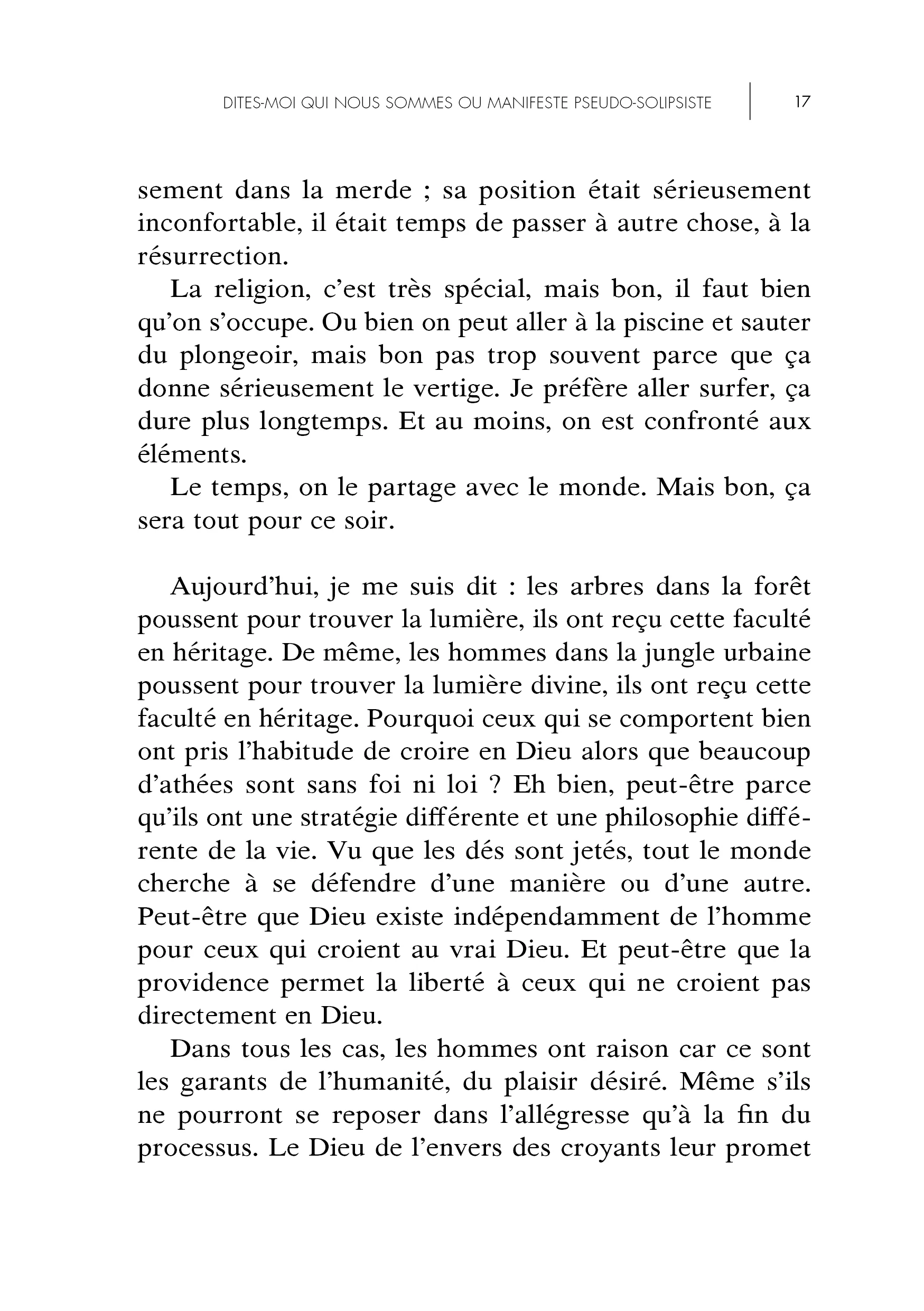 Dites-moi qui nous sommes ou Manifeste pseudo-solipsiste - Image 13