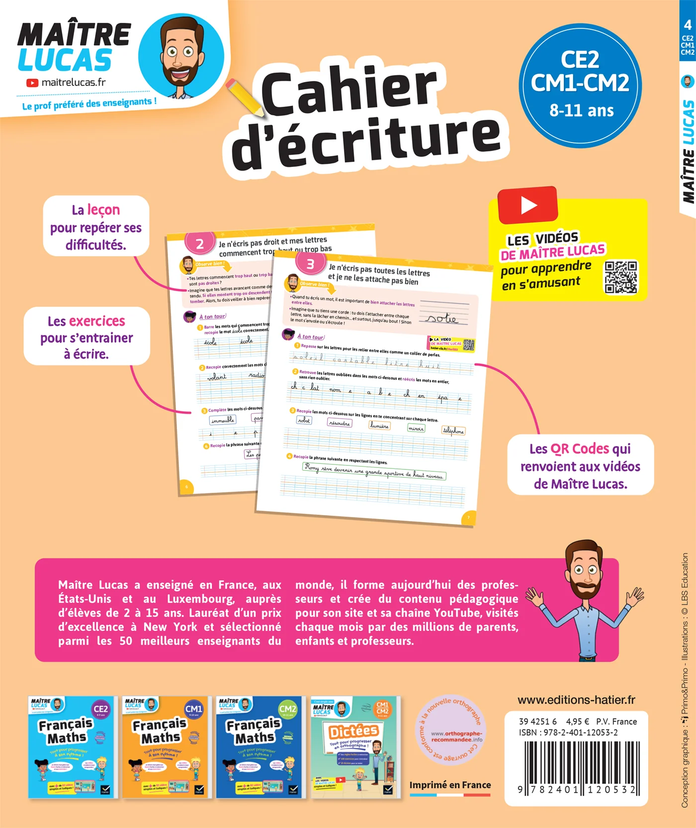Cahier d'écriture Maître Lucas - CE2-CM1-CM2 - Image 2