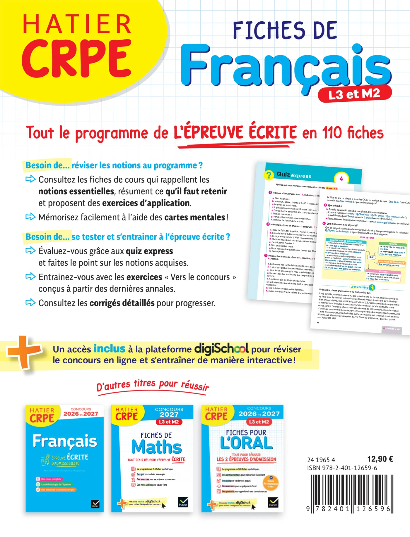 Hatier CRPE - Fiches de Français - Epreuve écrite d'admissibilité - 2027 - L3 et M2 - Image 17