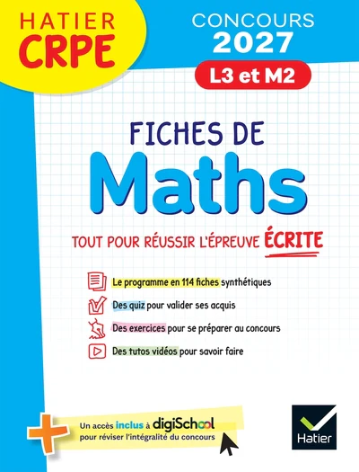 Hatier CRPE - Fiches de Maths - Epreuve écrite d'admissibilité - 2027 - L3 et M2 - Image 37