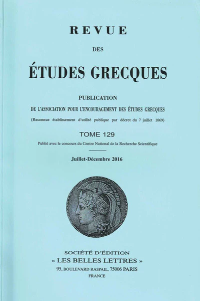 Revue des études grecques