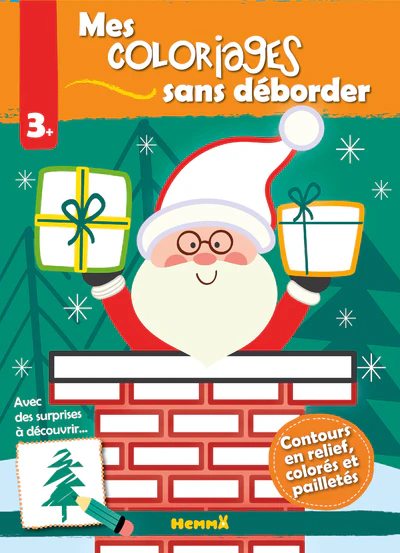 Mes coloriages sans déborder (Père Noël dans cheminée) - Image 4