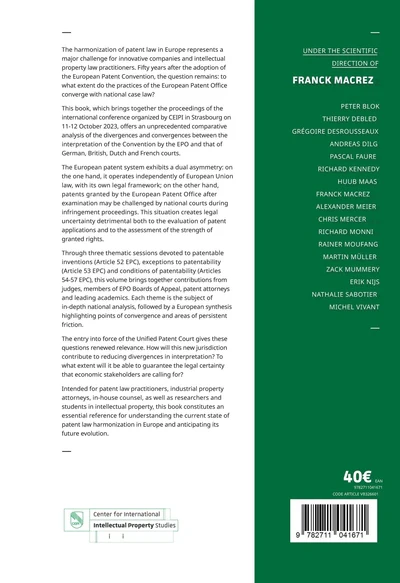 How harmonized is Patent Law in Europe (Acte de colloque n°7) - Image 4
