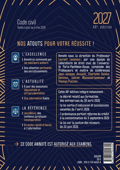 Code civil 2027 - jaquette Soleil levant - Image 6