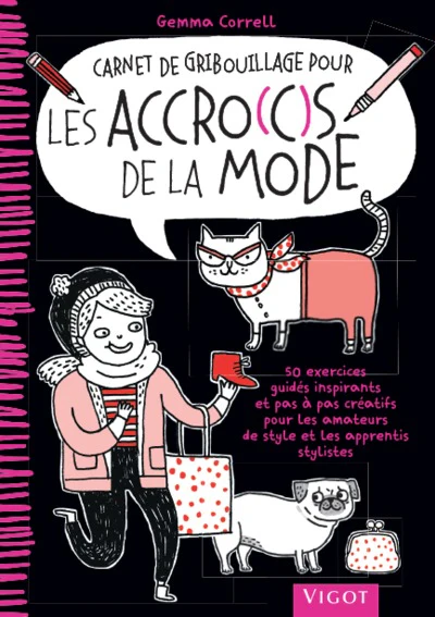 Carnet de gribouillage pour les accros de la mode