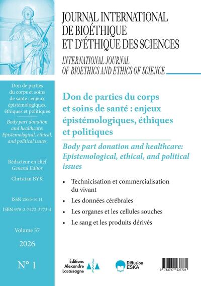 Journal international de bioéthique vol 37 n°1-2026 - Image 2