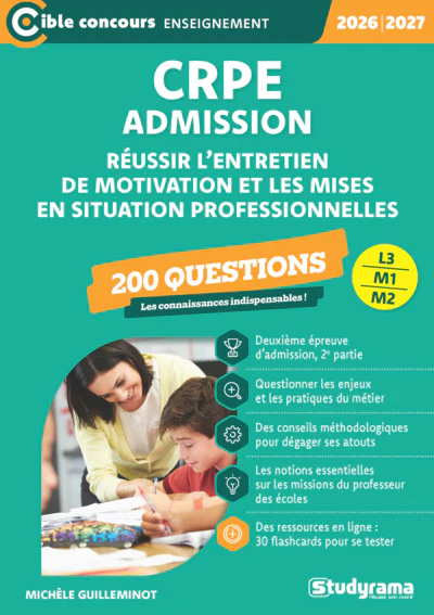 CRPE – Admission – Réussir l’entretien de motivation et les mises en situations professionnelles – 200 questions - Image 4