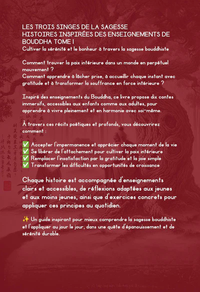 LES TROIS SINGES DE LA SAGESSE HISTOIRES INSPIRANTES Contes et enseignements TOME 1 9-99ans DYS - Image 4