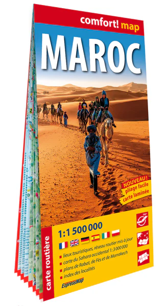 Maroc 1/1.500.000 (carte format grand laminée)