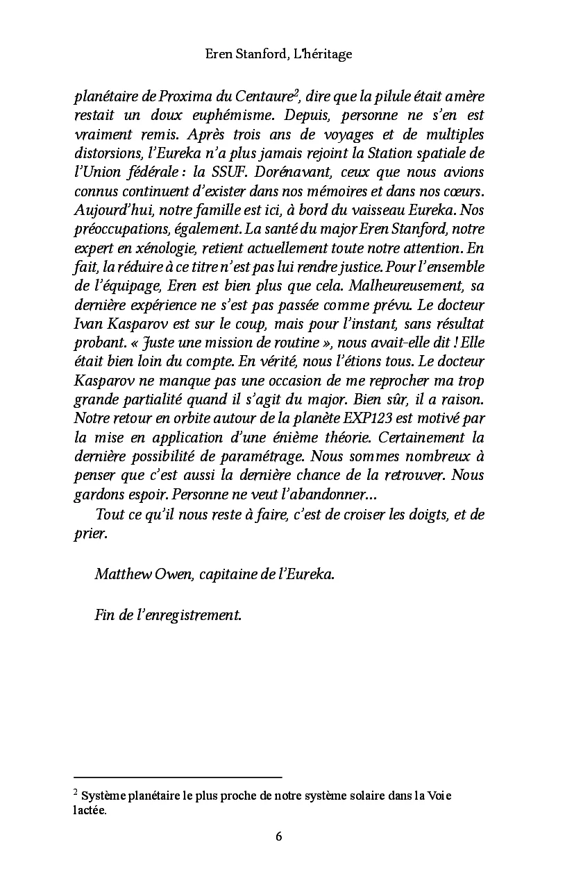 Eren Stanford, L'héritage - Image 25