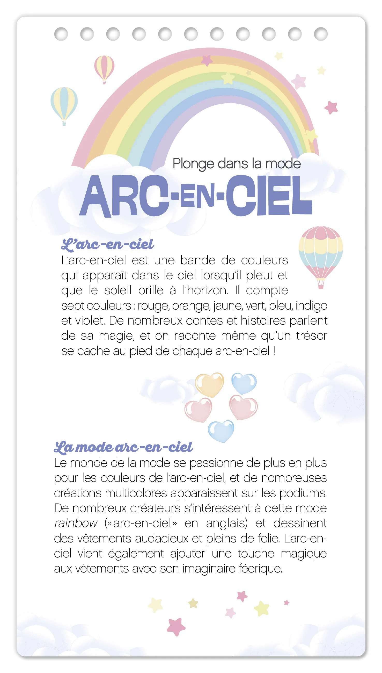 Carnet créatif Mode Academy Arc-en-ciel (avec un bracelet) NE - Image 11